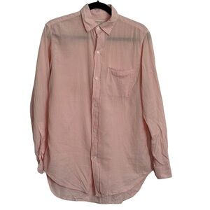 Current/Elliott Forever Pink 100% Cotton Button Down Collared Shirt size 0